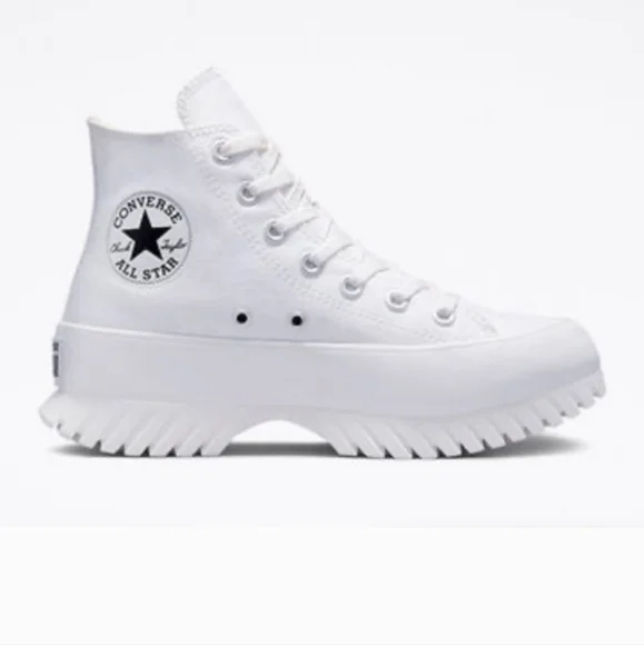 CONVERSE CHUCK TAYLOR ALL STAR LUGGED CANVAS 2.0 WHITE HI-TOP SNEAKERS s… - Picture 5 of 17